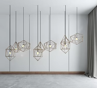 Industrial LOFT chandelier combination 3d model
