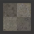 Square Tile Sample With Four Textured Sections Gray Silver Mottled Surface For Home Renovation