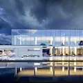 Modern Sales Office Architecture Commercial Architecture Exhibition Art Gallery Architecture 3d model
