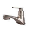 Sleek Modern Stainless Steel Faucet With Single Handle And Brushed Nickel Finish