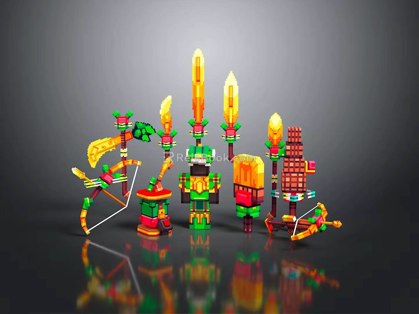 Crossbow Mechanical Crossbow Shift Bow and Arrow Shoot Far Equipment Weapons High-tech Crossbow 3d model