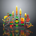 Crossbow Mechanical Crossbow Shift Bow and Arrow Shoot Far Equipment Weapons High-tech Crossbow 3d model