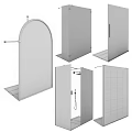 Sleek Modern Shower Head With Frameless Glass Enclosure And Chrome Fixture Design