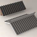 Traditional Roof Components Featuring Gray Black Tiles And Eave Decorative Structures 3d model