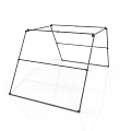 Black Metal Foldable Storage Rack With Multi Tier Shelves For Home Organization