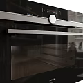Siemens Black Built in Kitchen Appliances With Oven Interior And Cabinet Panels