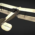 Vintage Biplane Airliner Model Featuring Dual Wings and Wooden Propeller