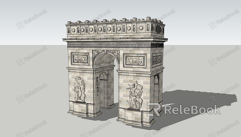 European-style Arc de Triomphe model