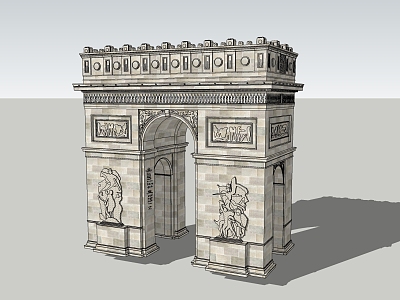 European-style Arc de Triomphe model