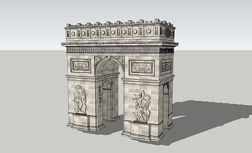 European-style Arc de Triomphe 3d model