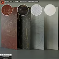 Marble Components With Red Black White Grey Veined Patterns And Textured Panels