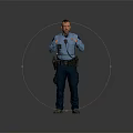 Modern Man Police Male Police 3d model