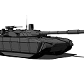 Modern Military Tank Design Featuring Long Gun Barrel Turret And Armor
