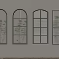 Modern Arched Casement Windows With Grid Grilles And Natural Light Effects