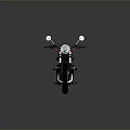 Vintage Black Motorcycle With Classic Design Black Leather Seat Silver Engine And White Rim Wheels
