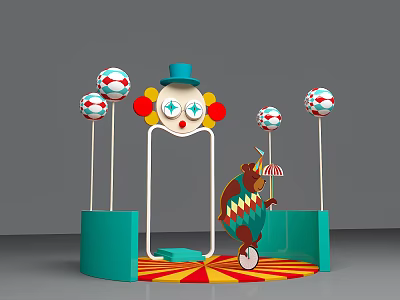 Modern Mei Chen Clown Mei Chen 3d model