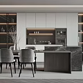 Restaurant Sideboard Island Table 3d model