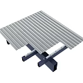 Corrugated Metal Roof Panel With Steel Support Frame Construction Component 3d model