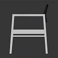 Public Bench With White Frame And Dark Blue Wooden Slat Seats Design