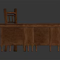 Classic Solid Wood Desk And Chair Set For Home Office Furniture Use