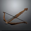 Traditional Wooden Crossbow With Metal Components And Strong Bowstring For Hunting