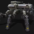 Smart Machine in Mechanical Spider Form With Multiple Mechanical Legs And Metal Armor Structure 3d model
