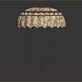 Parachute Airdrop Airborne Parachute Package Airborne Supplies Parachute Package Parachute Package 3d model