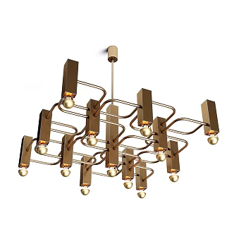 Modern Light Luxury Chandelier 3d model