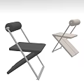 Modern Single Chair Design in Black and White with Unique Metal Frame