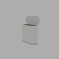 White Modern Trash Can With Open Lid And Simple Design 3d model