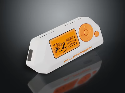 White And Orange Portable Safety Device With Easy Operation Button And Indicator 3d model