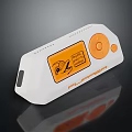 White And Orange Portable Safety Device With Easy Operation Button And Indicator 3d model