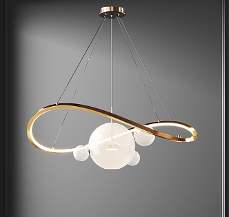 Light Luxury Chandelier 3d model