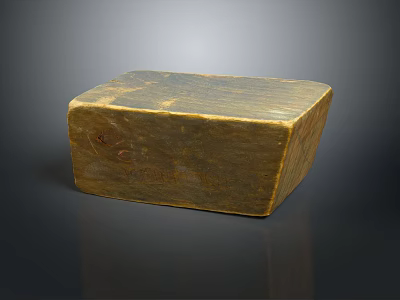 Wooden Stone Block With Natural Brown Texture And Smooth Handcrafted Surface 3d model