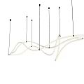 Elegant Modern Pendant Light With Curved Lines And Sleek Metal Design For Interior