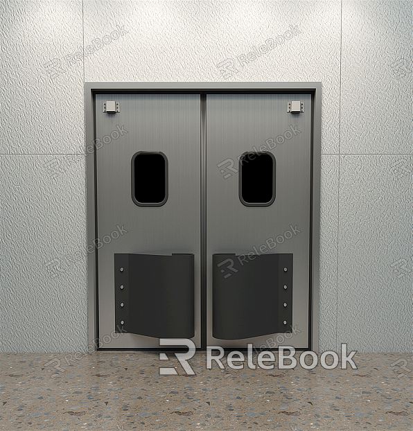 Modern double-door anti-collision door model