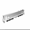 Silver Railway Cargo Train Car Equipment With Wheels And Metal Structure