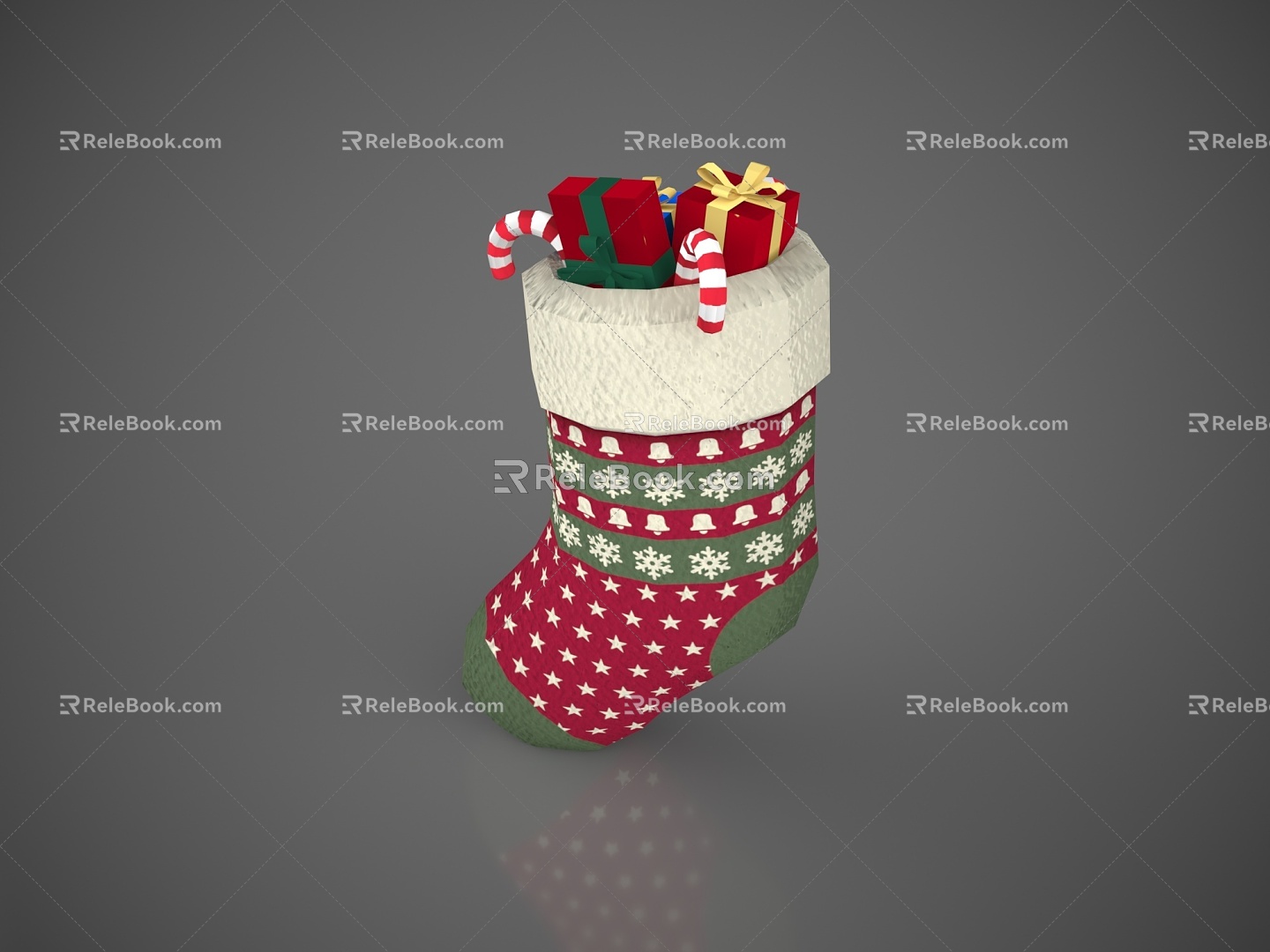 Christmas socks 3d model