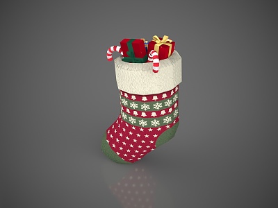 Christmas socks 3d model