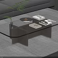 Sleek Modern Dark Glass Top Wooden Base Coffee Table For Living Room Interior Decor