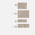 Modern Wall Components With Dark Brown And Light Beige Textured Panels And Side Lighting 3d model