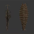 Ancient Metal Weapons Collection Featuring Axe Decorative Sword And Leaf Shaped Blade On White Background