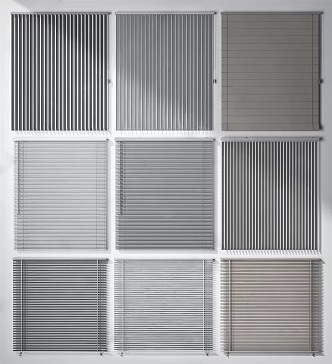 modern venetian blinds shutter roller blinds 3d model