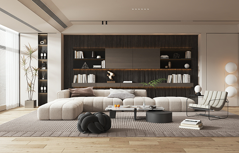 modern living room 3d model