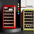SMEG Red And Green Wine Coolers With Modern Design For Bottle Storage At Home