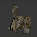 Ancient Stone Archway Entrance With Weathered Blocks And Scattered Debris