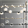 Modern Bulb Metal Chandelier 3d model