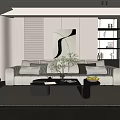 Modern coffee table coffee table combination 3d model