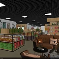 Well Stocked Supermarket Department Store With Organized Shelves And Assorted Merchandise