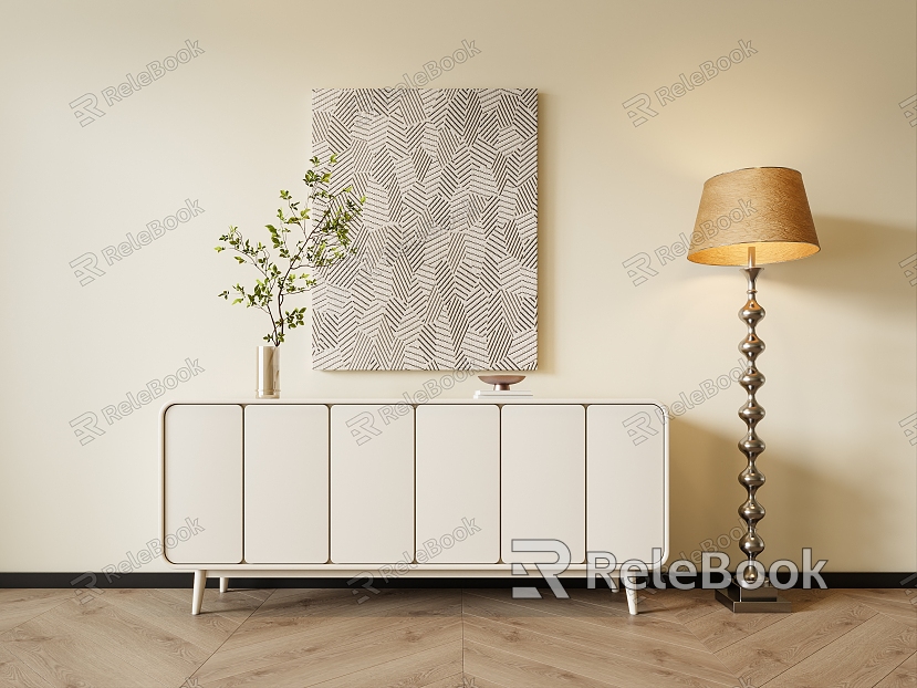 Modern Cream Style Entrance Cabinet model